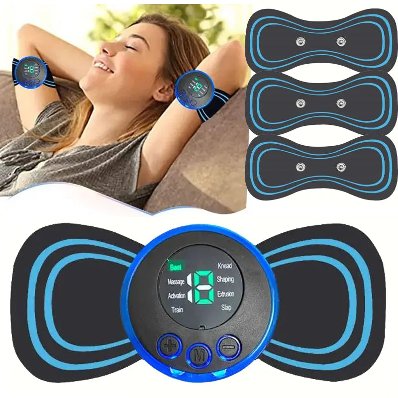 Electric Massager with 4-Piece Replacement Patch Suitable for Full Body Massage