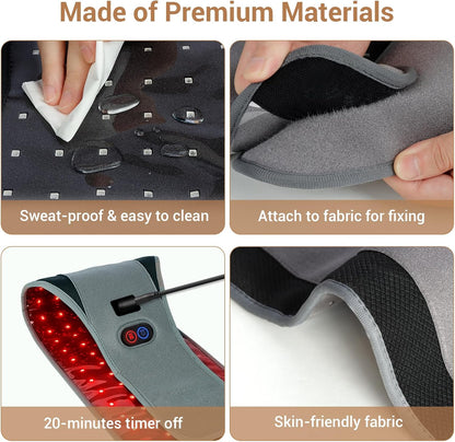 Red Light Therapy Belt with 126 Leds, FSA Eligible HSA Infrared Red Light Therapy for Body, 660Nm & 850Nm, 22W Light Wrap with Timer for Back Waist Belly Joint Muscle Pain Relief(Corded)