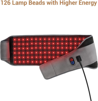 Red Light Therapy Belt with 126 Leds, FSA Eligible HSA Infrared Red Light Therapy for Body, 660Nm & 850Nm, 22W Light Wrap with Timer for Back Waist Belly Joint Muscle Pain Relief(Corded)